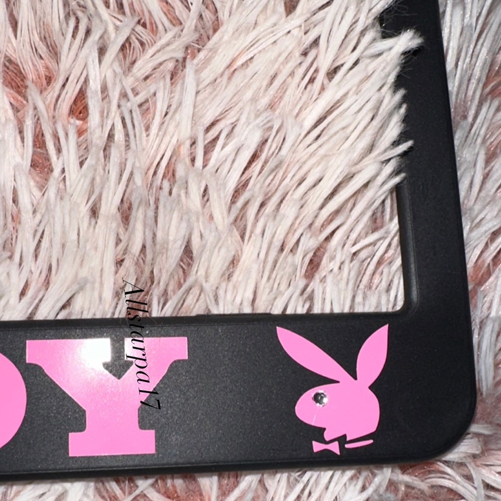 RARE GEM PLAYBOY LICENSE PLATE FRAME- PINK - Picture 3 of 3